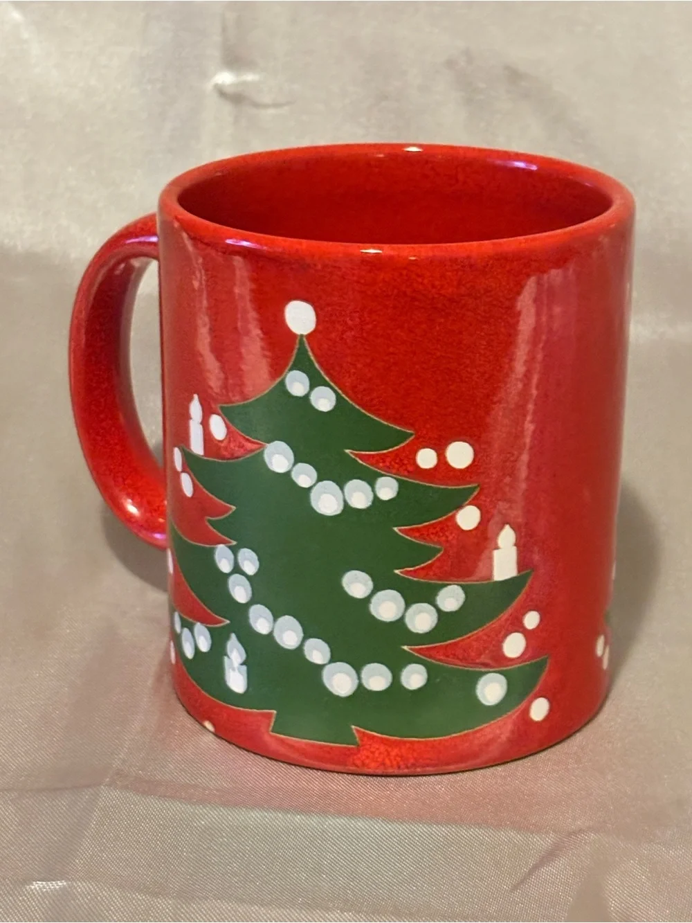 Vintage Waechtersbach Red Christmas Tree Mug.